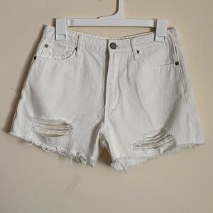 Articles of Society White Distressed Women's Denim Shorts